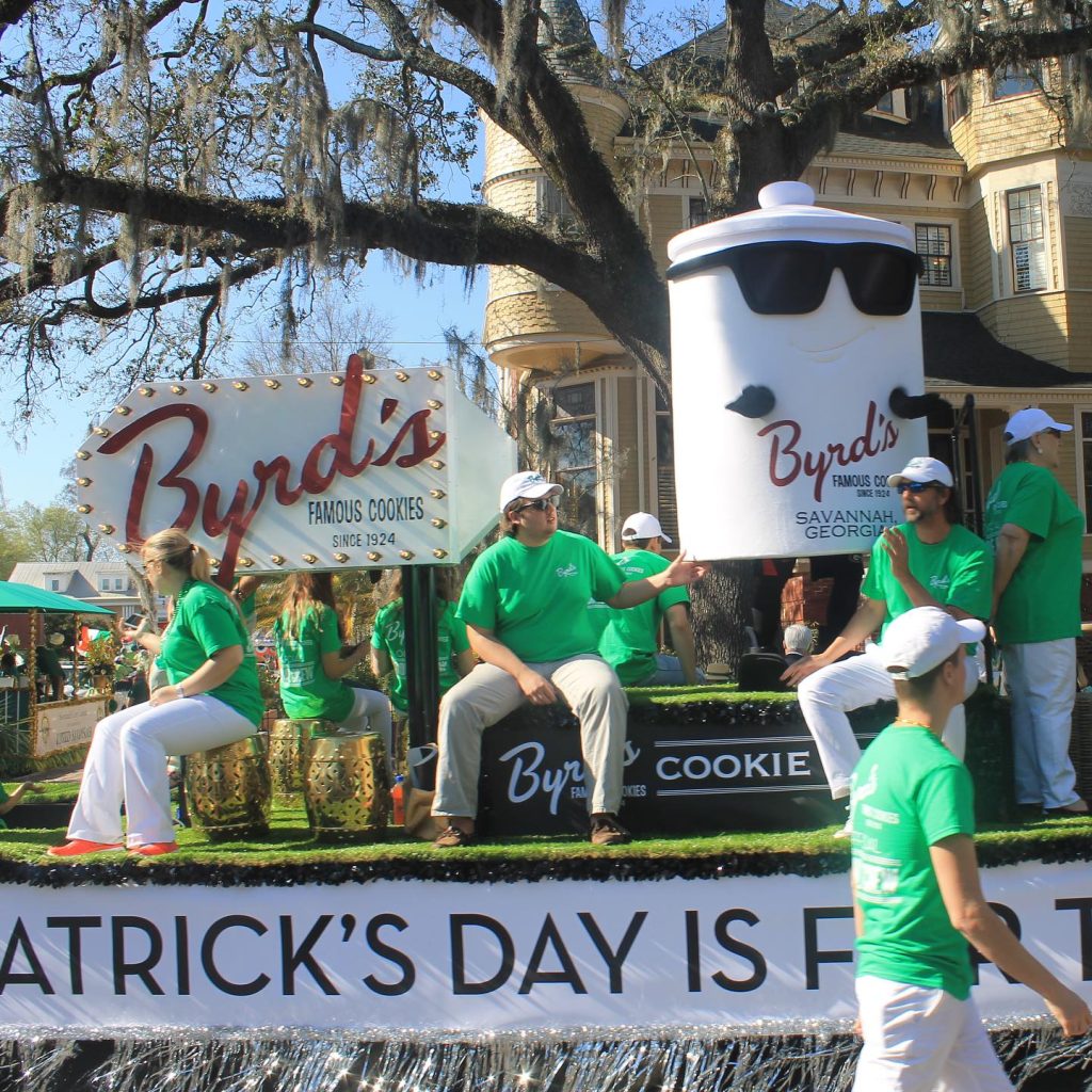 Byrd's Cookie Company in the Savannah St. Patrick's Day Parade
